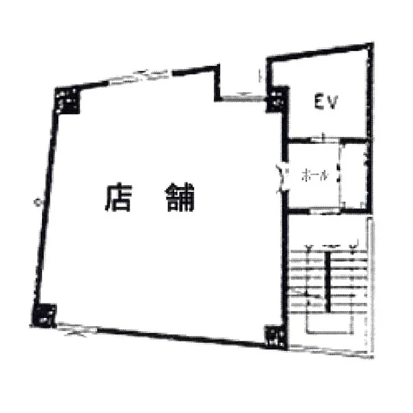 田無のBAR・ショットバー居抜きの平面図