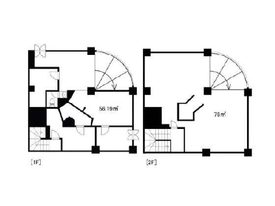 王子の事務所仕様物件の平面図