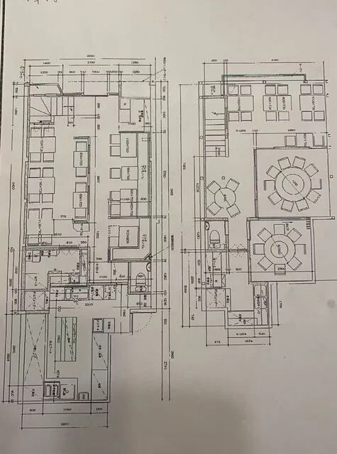 元町・中華街の中華料理居抜きの平面図