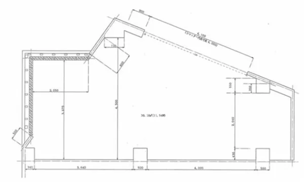 東長崎のスケルトン店舗物件の平面図
