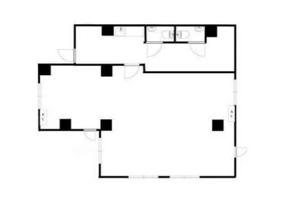 四谷三丁目の事務所仕様店舗物件の平面図