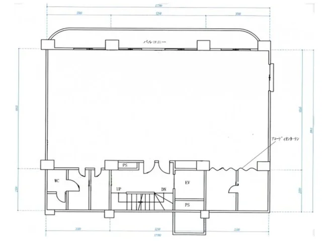 貸店舗(スケルトン)の平面図
