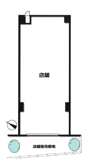 志村坂上のスケルトン店舗物件の平面図