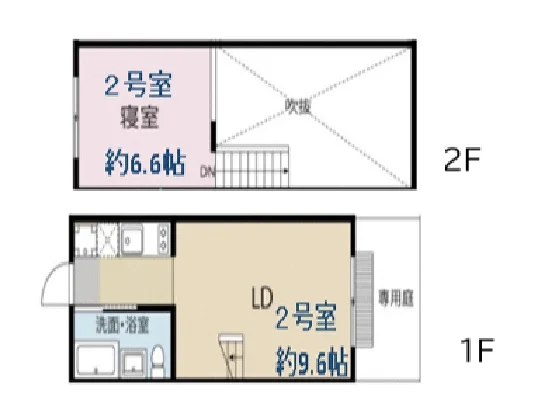 貸店舗(事務所仕様)の平面図