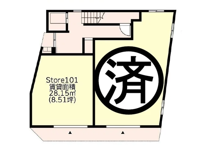 代田橋のスケルトン物件の平面図