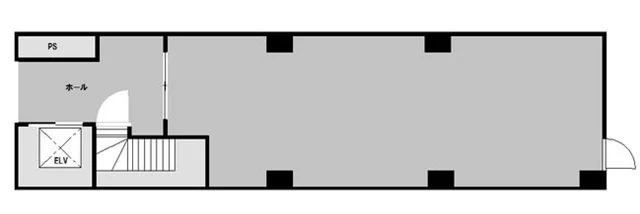 川越のスケルトン店舗物件の平面図