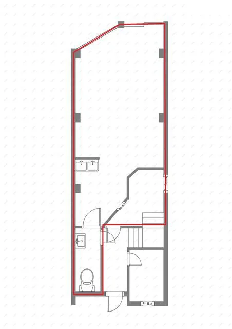 美容室・理容室の居抜き物件の平面図