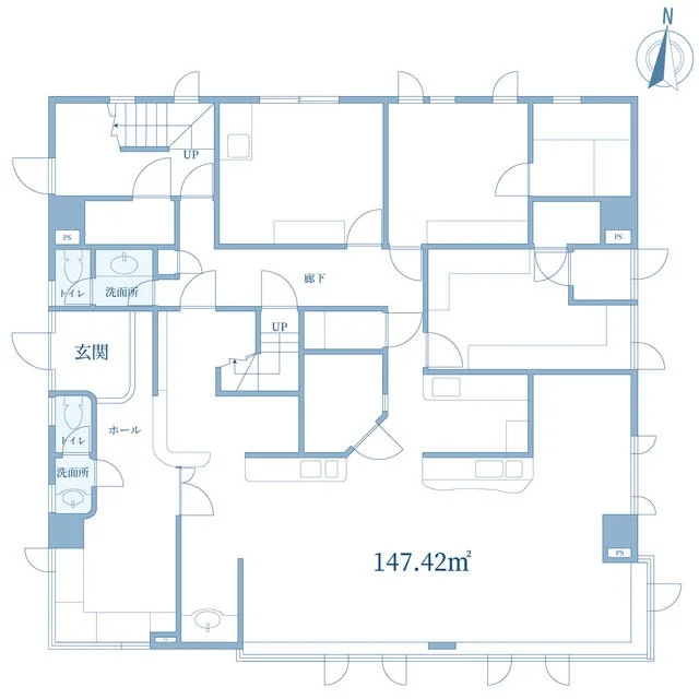 平和島の居抜き店舗の平面図