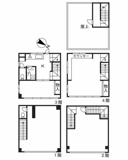 平間のパン屋居抜きの平面図