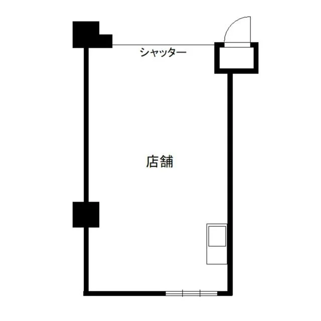 中野のBAR・ショットバー居抜きの平面図