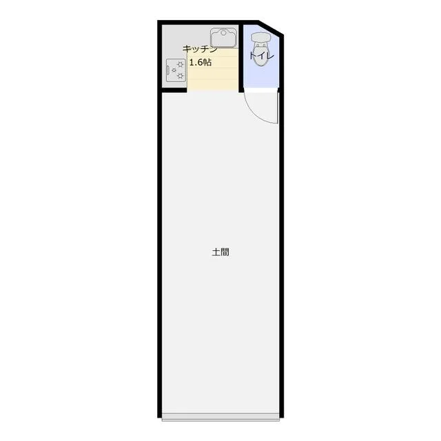 貸店舗(スケルトン)の平面図