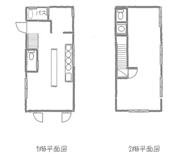 北松戸の居抜き店舗の平面図