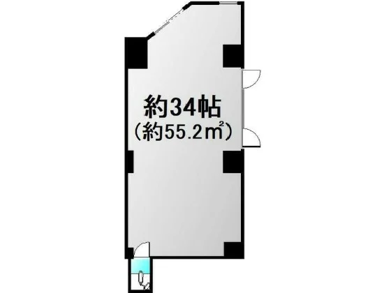 貸店舗(スケルトン)の平面図