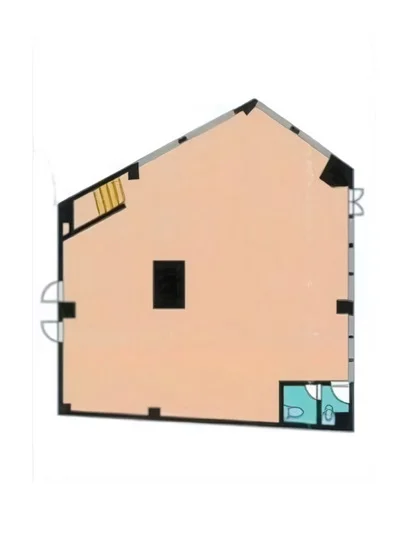 青葉台のスケルトン店舗物件の平面図