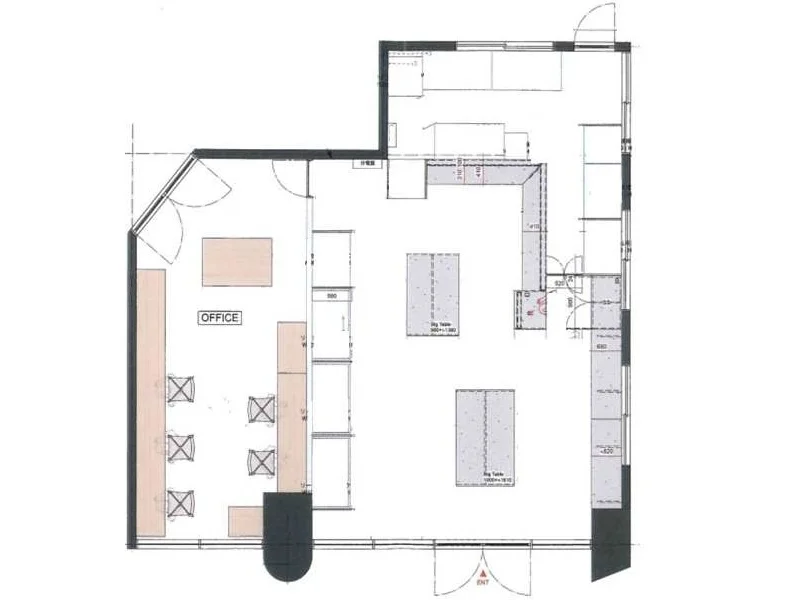 BAR・ショットバーの居抜き物件の平面図