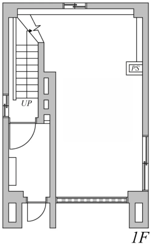 貸店舗(スケルトン)の平面図