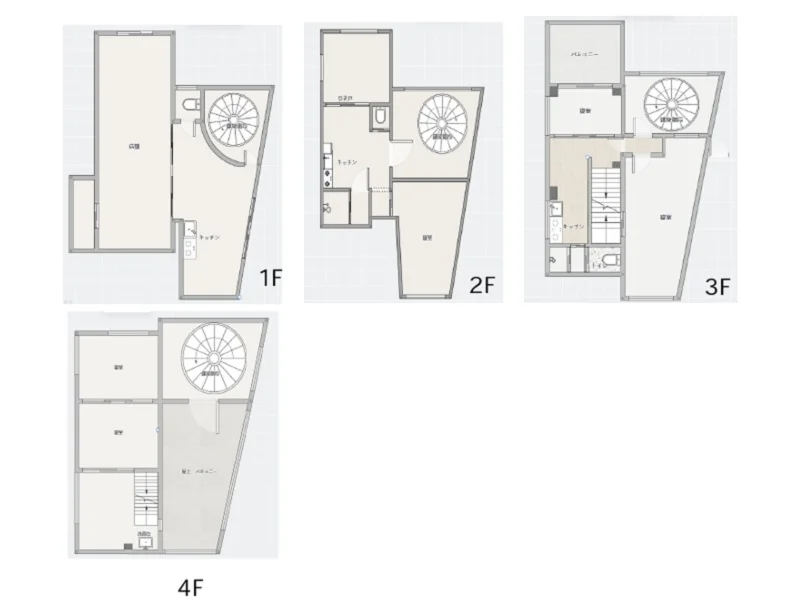 貸店舗(事務所仕様)の平面図