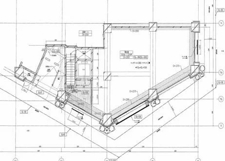 元町・中華街のスケルトン店舗物件の平面図