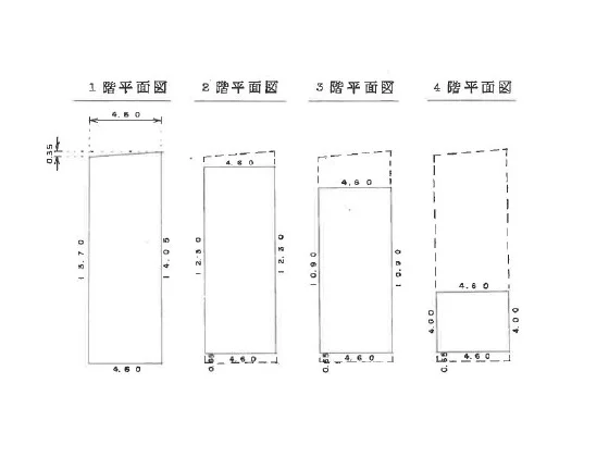 貸店舗(スケルトン)の平面図