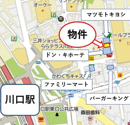 貸店舗(スケルトン)の地図