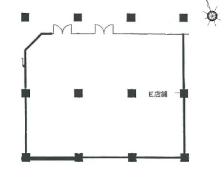 貸店舗(スケルトン)の平面図