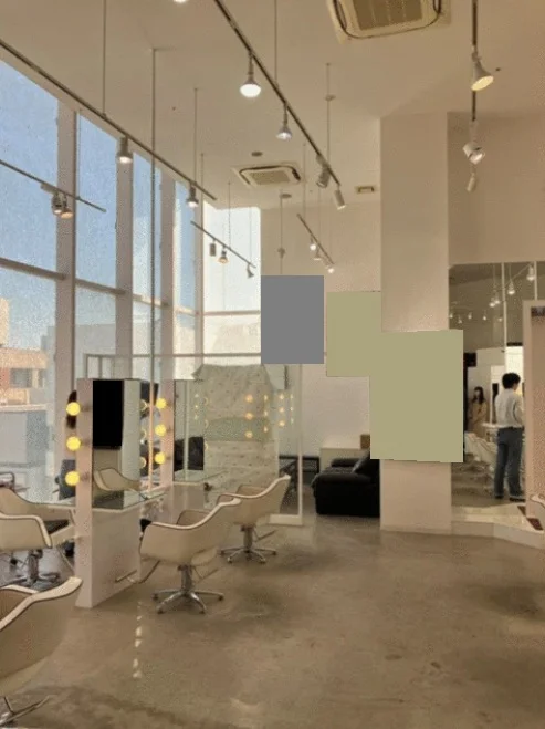 美容室・理容室の居抜き物件の内装