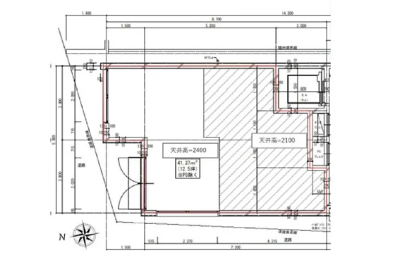 学芸大学のスケルトン物件の平面図