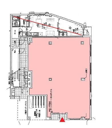 貸店舗(スケルトン)の平面図