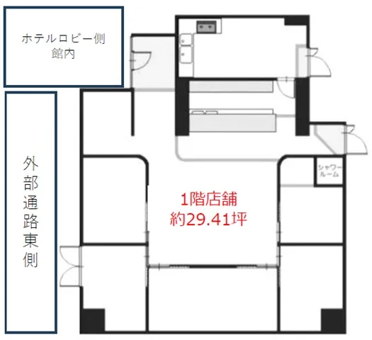 立川のエステ居抜きの平面図