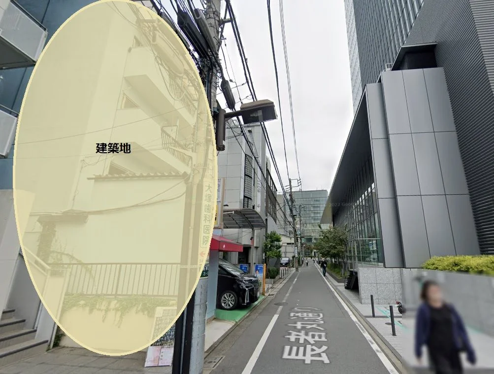 表参道のスケルトン店舗物件の外観