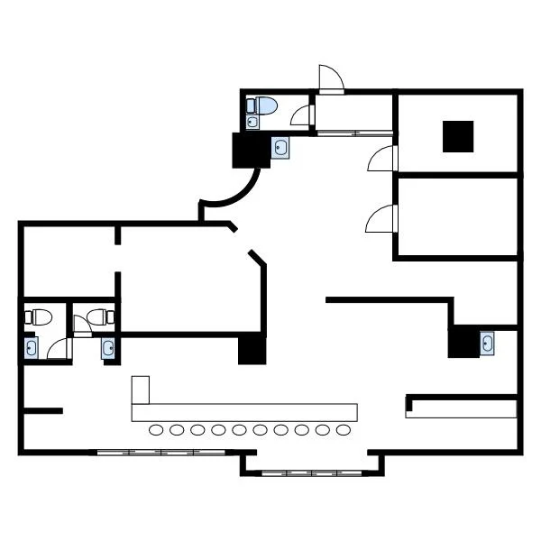 貸店舗(スケルトン)の平面図