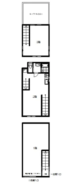 清瀬のラーメン居抜きの平面図