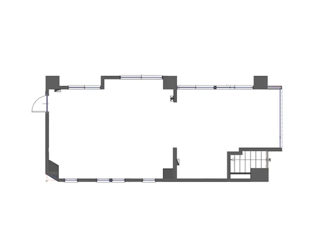 貸店舗(スケルトン)の平面図
