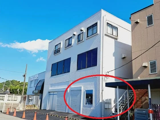 貸店舗(スケルトン)の外観