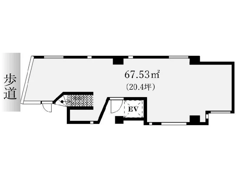 千石のスケルトン物件の平面図