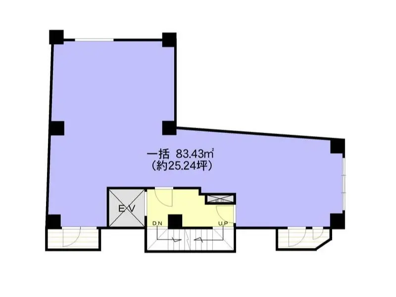 聖蹟桜ヶ丘のスケルトン物件の平面図