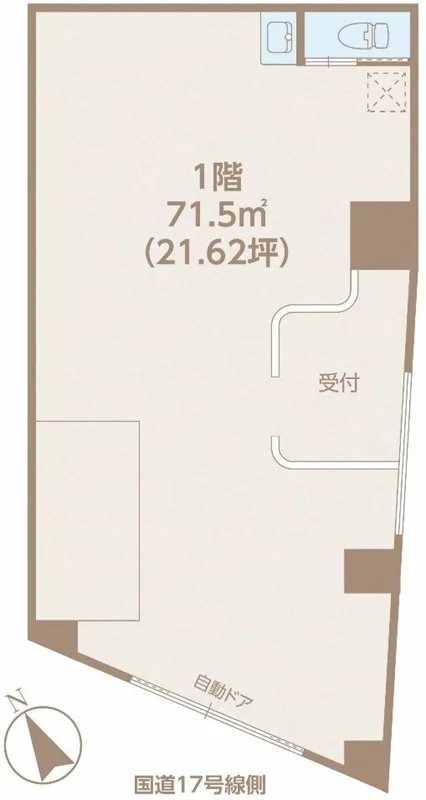 新庚申塚の居抜き店舗の平面図