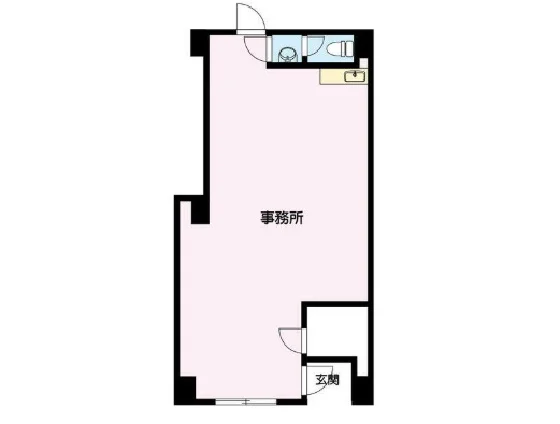 五反野の事務所仕様物件の平面図