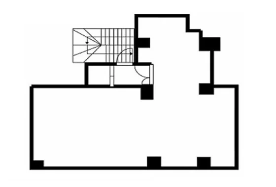 貸店舗(スケルトン)の平面図
