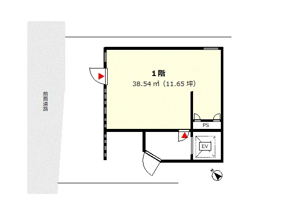 表参道の美容室・理容室居抜きの平面図