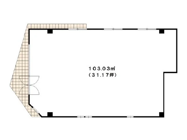 成増のスケルトン店舗物件の平面図