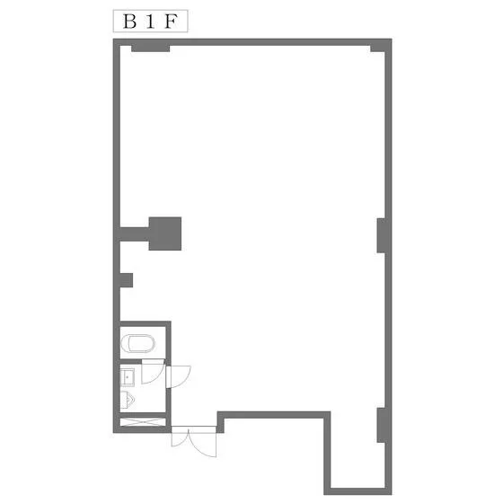 国立の事務所仕様店舗物件の平面図