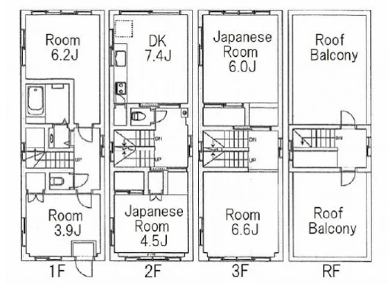 森下の事務所仕様物件の平面図
