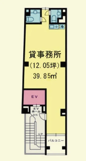 飯田橋のエステ居抜きの平面図