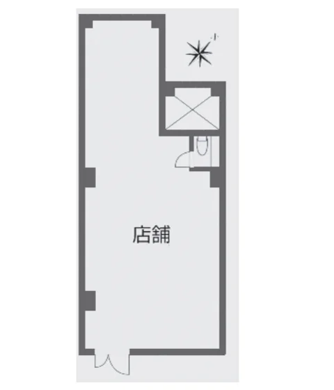 貸店舗(スケルトン)の平面図