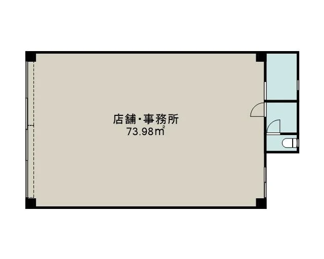 貸店舗(スケルトン)の平面図