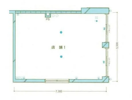 貸店舗(事務所仕様)の平面図