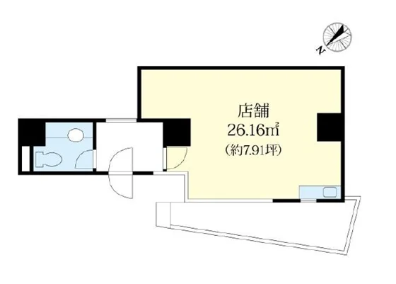 物販の居抜き物件の平面図