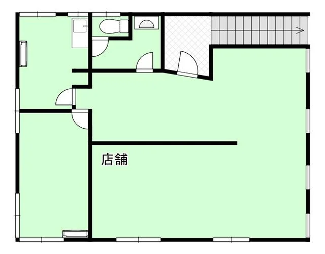 エステの居抜き物件の平面図