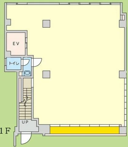 両国の事務所仕様物件の平面図